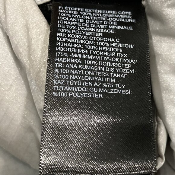 North Face Puffer Jacket Coat Girls XL 18 Black Gray Down Reversible Zip Hooded - Picture 11 of 11